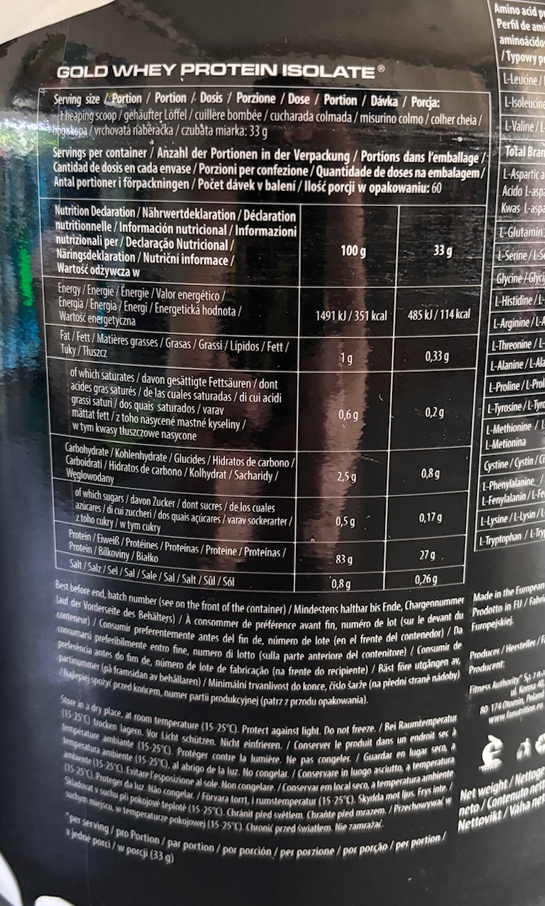Товар FA Gold Whey Protein Isolate из магазина Atri где всегда лучшее!